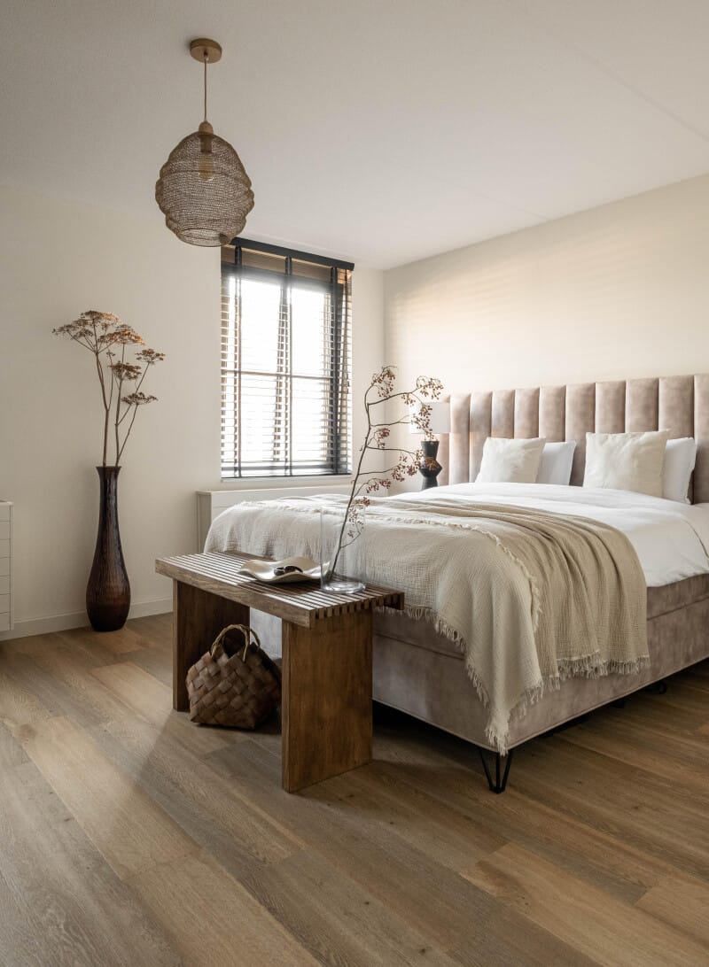 Rustige slaapkamer met een Therdex Premium 70050 XL PVC vloer