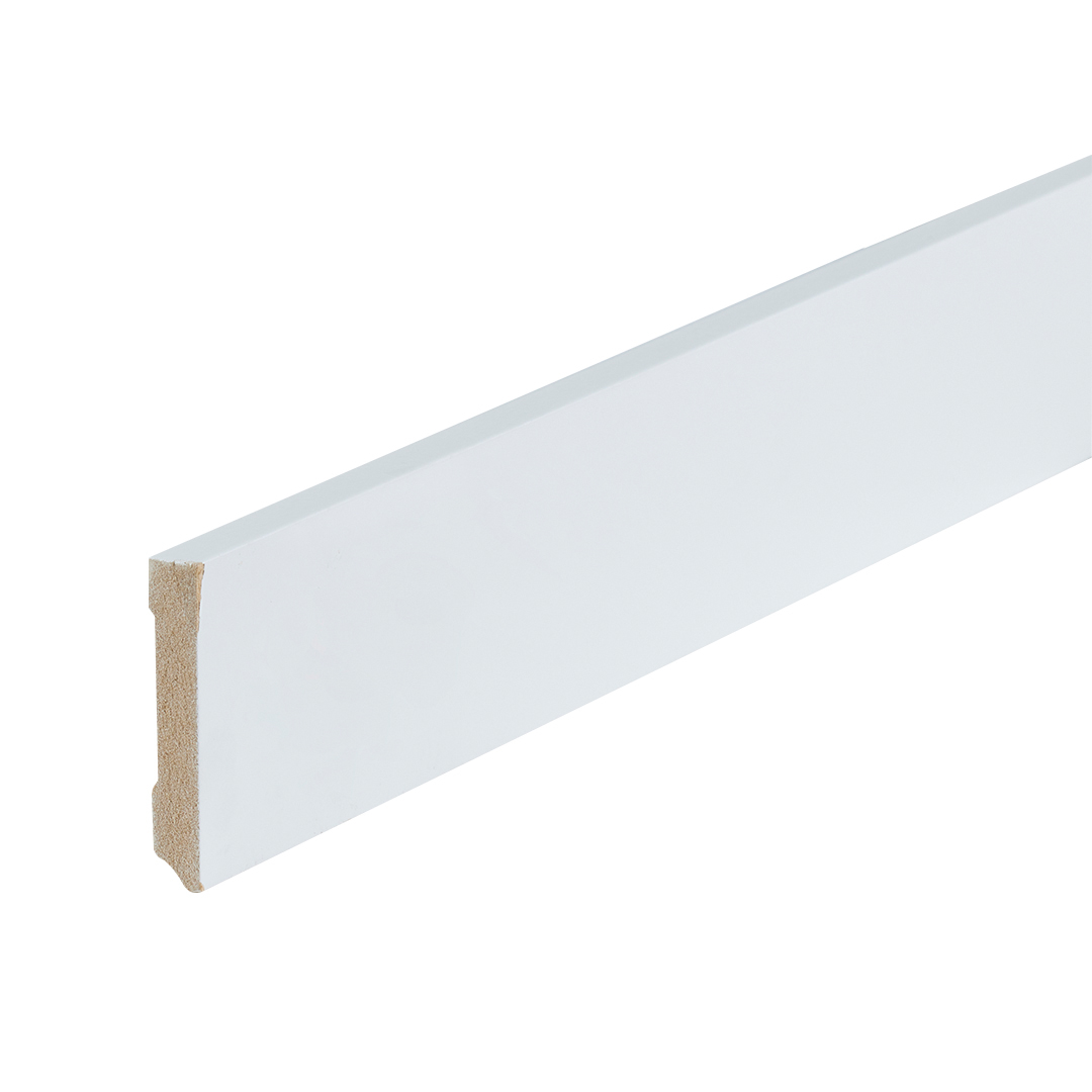 Gelakte plint amsterdam wit 70×12 PVC plint — passend bij PVC vloeren