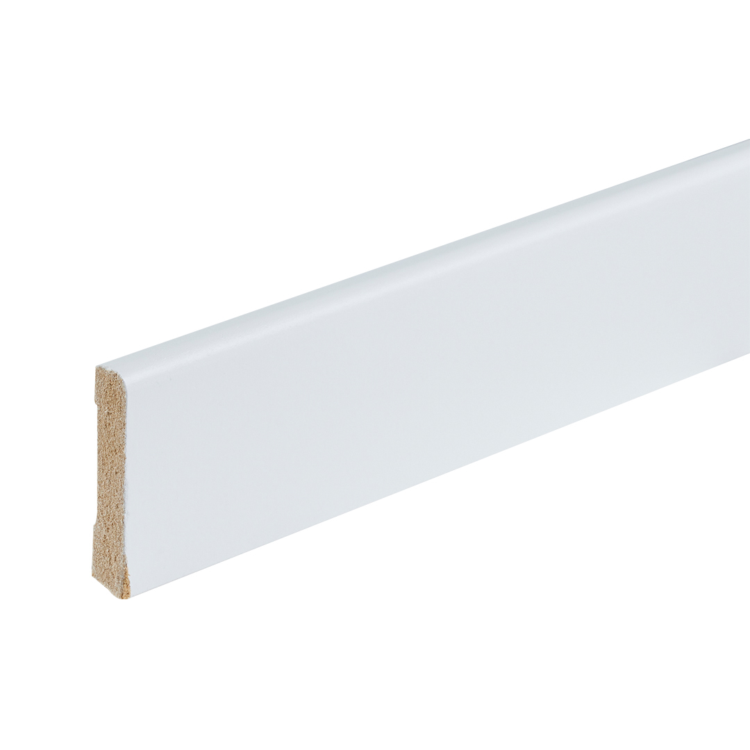Gelakte plint berlijn wit 70×12 PVC plint — passend bij PVC vloeren
