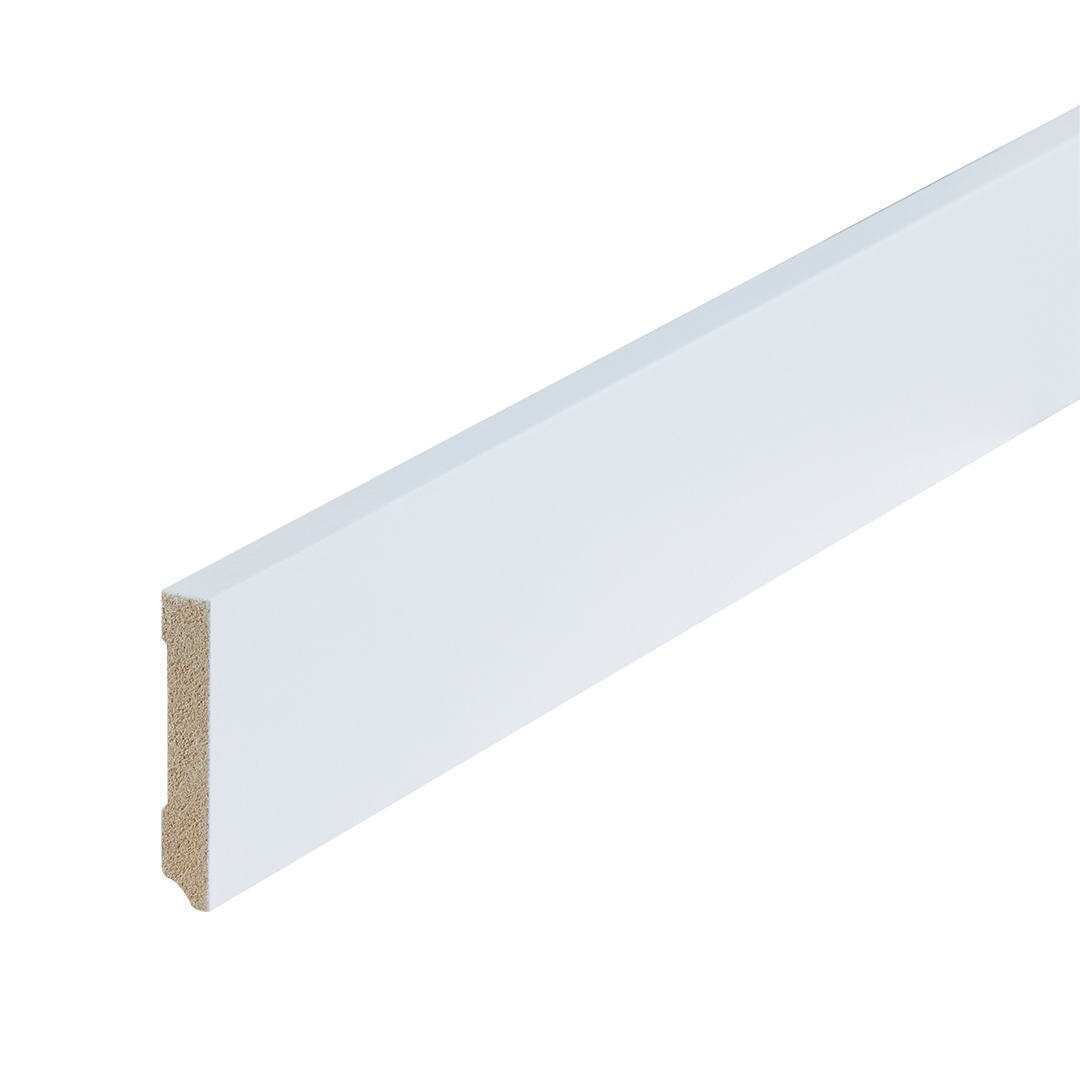 Gelakte plint amsterdam wit 70×12 PVC plint — passend bij PVC vloeren
