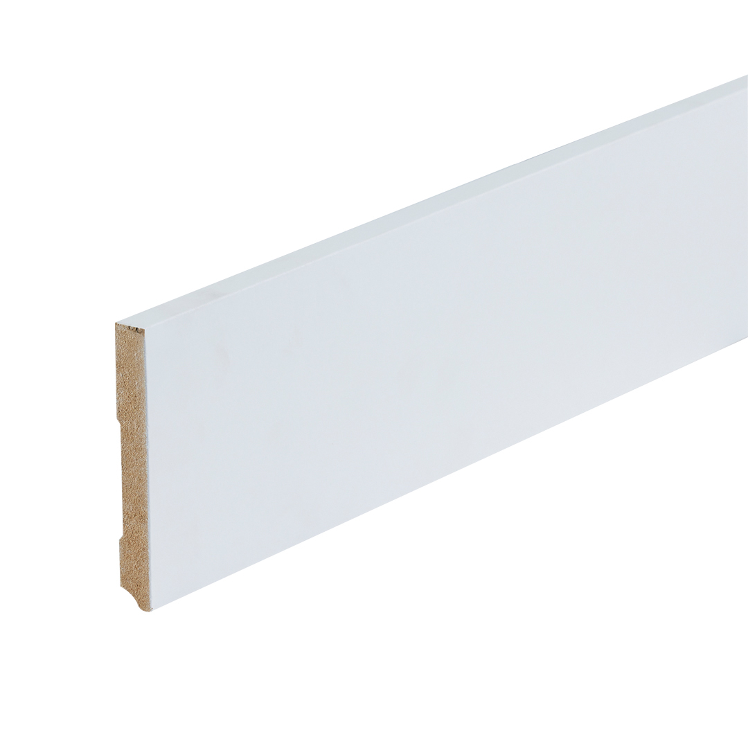 Gegronde plint amsterdam wit 90×12 PVC plint — passend bij PVC vloeren