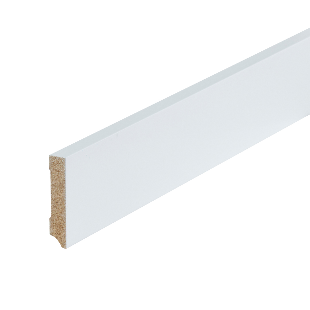 Gelakte plint amsterdam wit 70×15 PVC plint — passend bij PVC vloeren