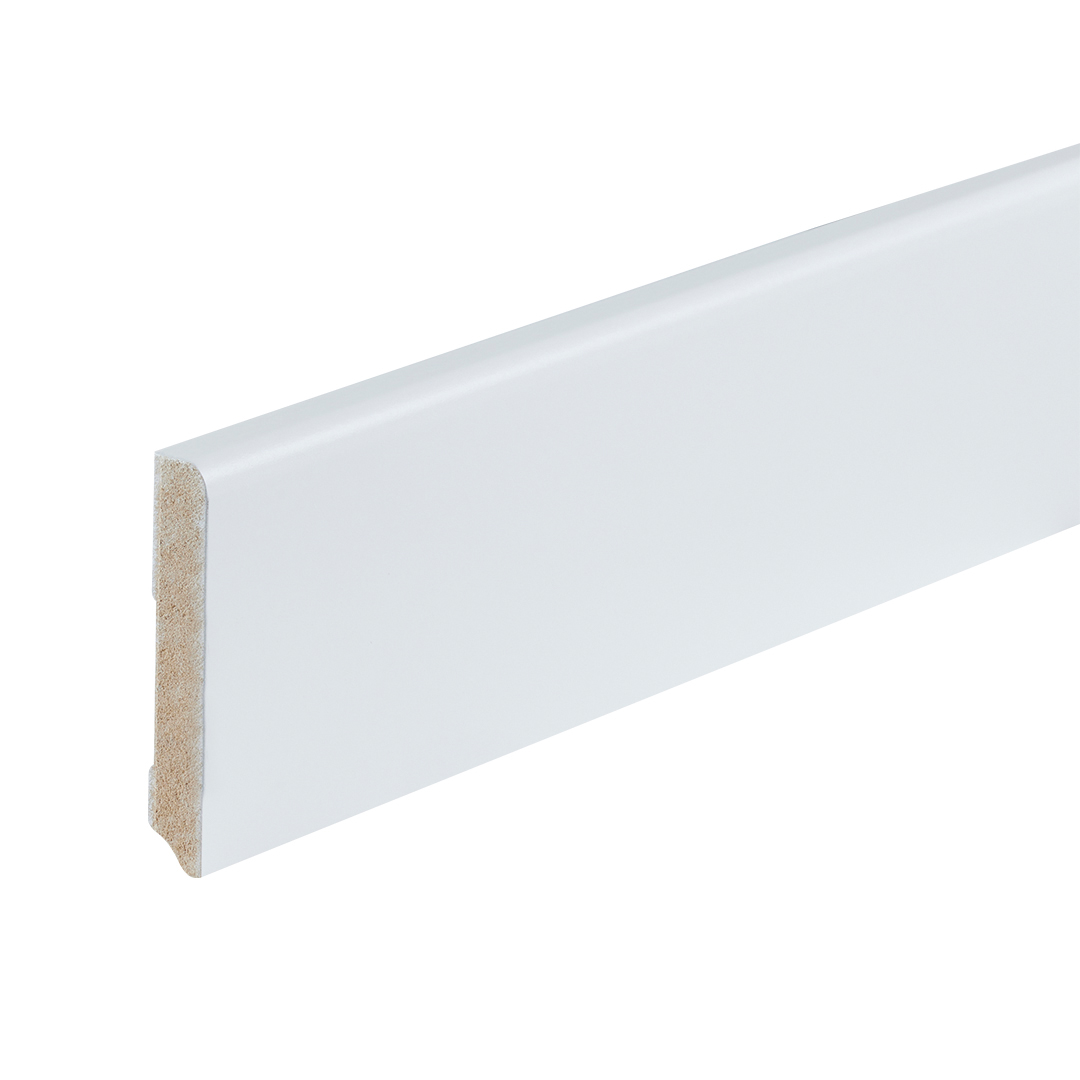 Gelakte plint berlijn wit 90×15 PVC plint — passend bij PVC vloeren