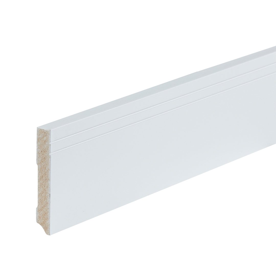 Gelakte plint milaan wit 90×15 PVC plint — passend bij PVC vloeren