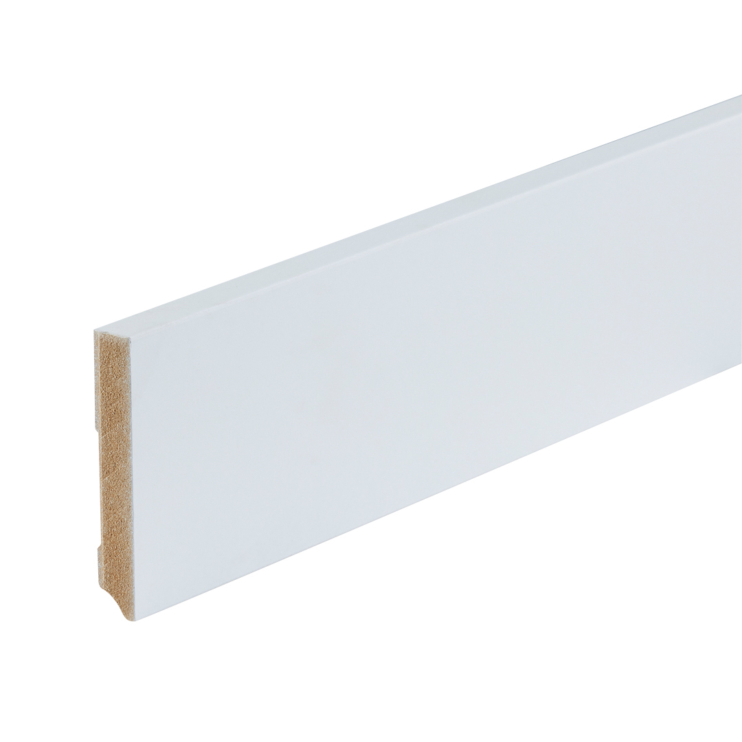 Gegronde plint amsterdam wit 90×15 PVC plint — passend bij PVC vloeren