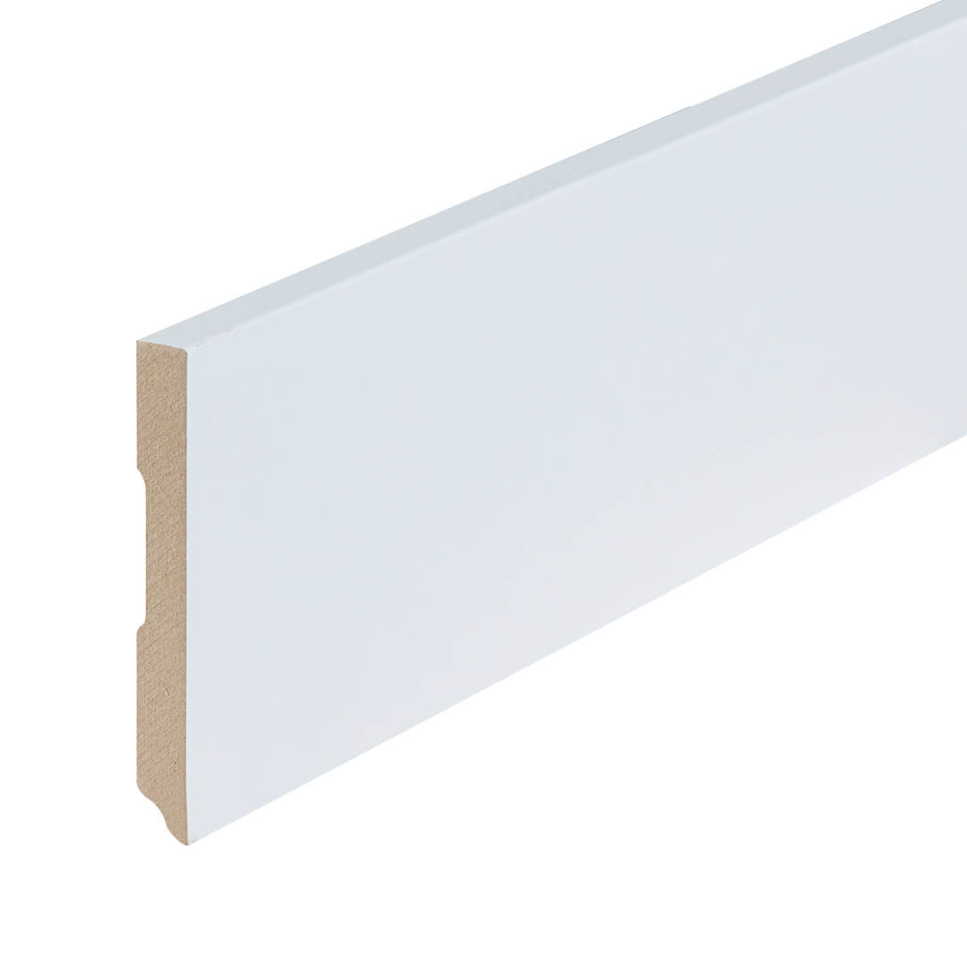 Folieplint amsterdam wit 120×15 PVC plint — passend bij PVC vloeren