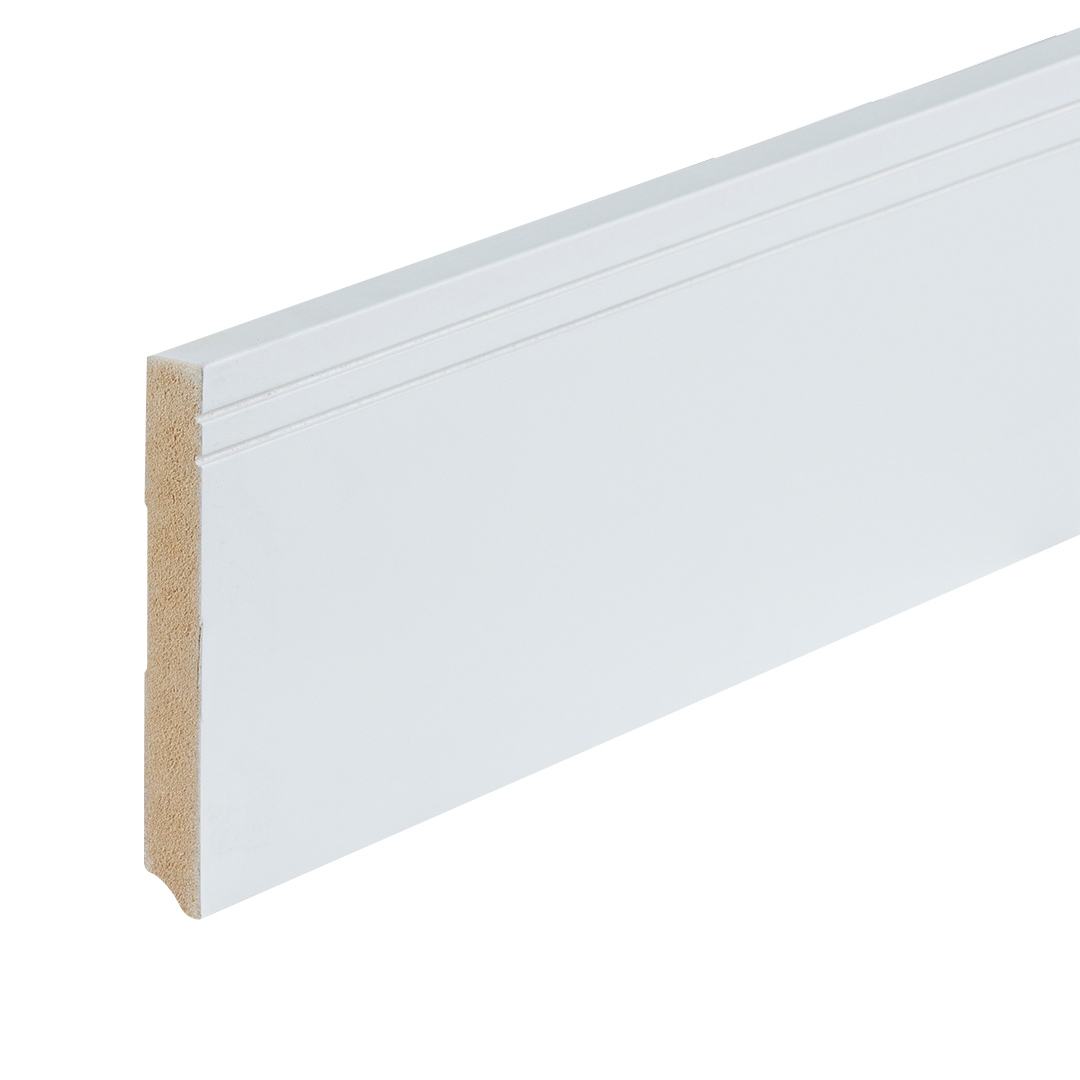 Gelakte plint milaan wit 120×15 PVC plint — passend bij PVC vloeren