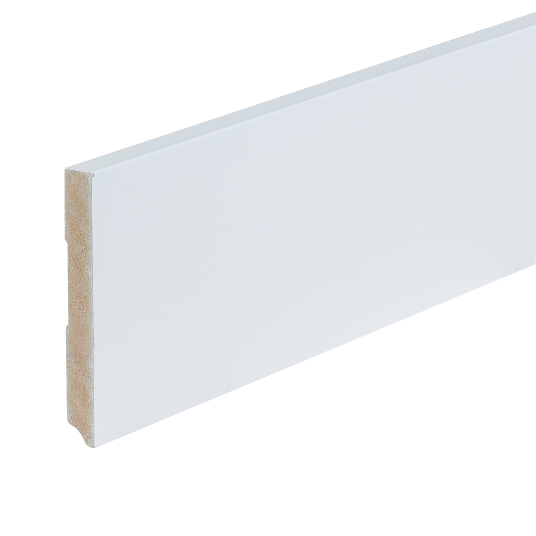 Gelakte plint amsterdam wit 120×15 PVC plint — passend bij PVC vloeren