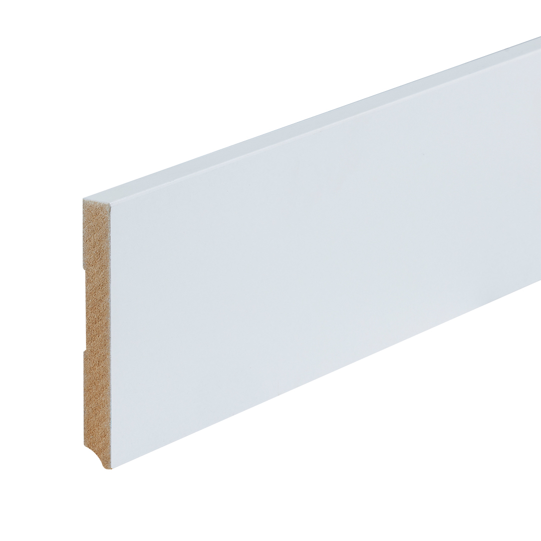 Gegronde plint amsterdam wit 120×15 PVC plint — passend bij PVC vloeren